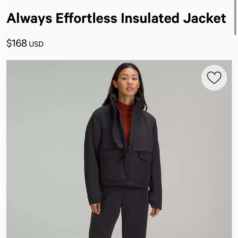 Always Effortless Insulated Black Jacket